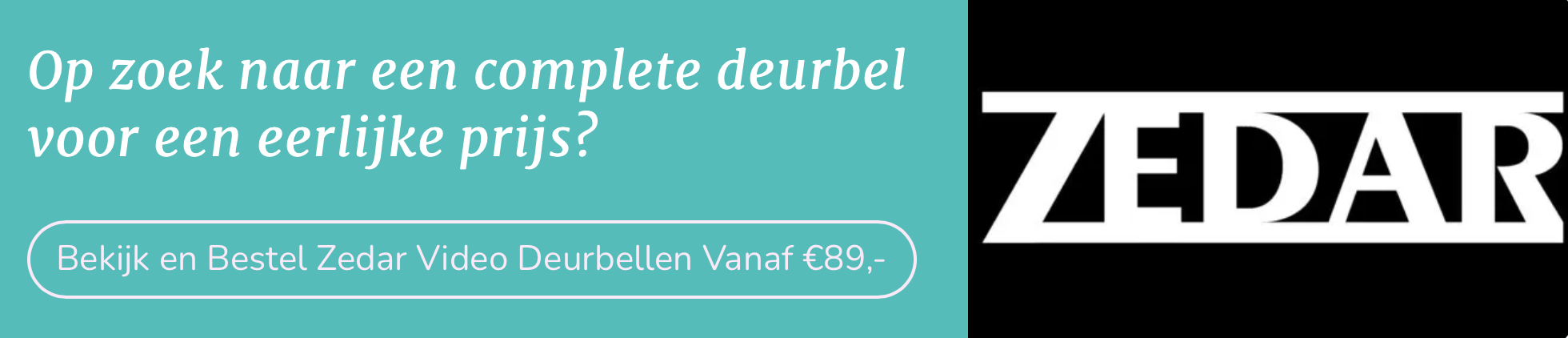 zedar deurbel met camera aanbieding